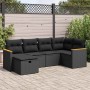 Set de sofás de jardín 6 piezas y cojines ratán sintético negro de , Conjuntos de jardín - Ref: Foro24-3325912, Precio: 437,2...