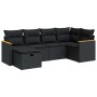 Set de sofás de jardín 6 piezas y cojines ratán sintético negro de , Conjuntos de jardín - Ref: Foro24-3325912, Precio: 437,2...