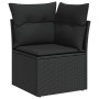 Set de sofás de jardín 7 pzas con cojines ratán sintético negro de , Conjuntos de jardín - Ref: Foro24-3325919, Precio: 473,7...