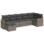 Set de sofás de jardín 7 pzas con cojines ratán sintético gris de , Conjuntos de jardín - Ref: Foro24-3325931, Precio: 438,27...