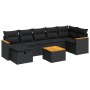 Set de sofás de jardín y cojines 8 piezas ratán sintético negro de , Conjuntos de jardín - Ref: Foro24-3325933, Precio: 502,8...
