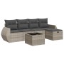 Set de sofás de jardín 6 pzas y cojines ratán sintético gris de , Conjuntos de jardín - Ref: Foro24-3325578, Precio: 387,32 €...