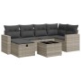 Set de sofás de jardín 7 pzas con cojines ratán PE gris claro de , Conjuntos de jardín - Ref: Foro24-3325398, Precio: 464,91 ...