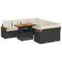 Set sofás jardín y cojines 9 pzas ratán sintético acacia negro de , Conjuntos de jardín - Ref: Foro24-3327465, Precio: 582,28...