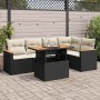Set sofás jardín y cojines 5 pzas ratán sintético acacia negro de , Conjuntos de jardín - Ref: Foro24-3327486, Precio: 414,21...