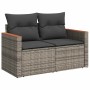 Set sofás jardín y cojines 5 pzas ratán sintético acacia gris de , Conjuntos de jardín - Ref: Foro24-3327490, Precio: 434,29 ...
