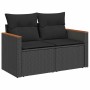 Set sofás jardín y cojines 7 pzas ratán sintético acacia negro de , Conjuntos de jardín - Ref: Foro24-3327492, Precio: 516,40...