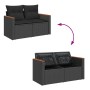Set sofás jardín y cojines 9 pzas ratán sintético acacia negro de , Conjuntos de jardín - Ref: Foro24-3327499, Precio: 692,46...