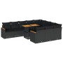 Set sofás jardín y cojines 11 pzas ratán sintético acacia negro de , Conjuntos de jardín - Ref: Foro24-3327534, Precio: 821,8...