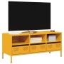 Mueble para TV acero laminado en frío amarillo 101,5x39x43,5 cm de , Muebles TV - Ref: Foro24-851325, Precio: 94,07 €, Descue...