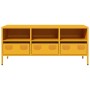 Mueble para TV acero laminado en frío amarillo 101,5x39x43,5 cm de , Muebles TV - Ref: Foro24-851325, Precio: 94,07 €, Descue...