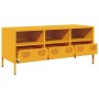 Mueble para TV acero laminado en frío amarillo 101,5x39x43,5 cm de , Muebles TV - Ref: Foro24-851325, Precio: 94,07 €, Descue...