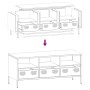 Mueble para TV acero laminado en frío amarillo 101,5x39x43,5 cm de , Muebles TV - Ref: Foro24-851325, Precio: 94,07 €, Descue...