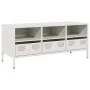 Mueble para TV acero laminado en frío blanco 101,5x39x43,5 cm de , Muebles TV - Ref: Foro24-851327, Precio: 125,86 €, Descuen...