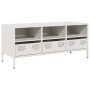 Mueble para TV acero laminado en frío blanco 101,5x39x43,5 cm de , Muebles TV - Ref: Foro24-851327, Precio: 127,50 €, Descuen...