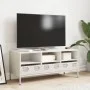 Mueble para TV acero laminado en frío blanco 101,5x39x43,5 cm de , Muebles TV - Ref: Foro24-851327, Precio: 125,86 €, Descuen...
