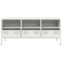 Mueble para TV acero laminado en frío blanco 101,5x39x43,5 cm de , Muebles TV - Ref: Foro24-851327, Precio: 125,86 €, Descuen...