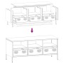 Mueble para TV acero laminado en frío blanco 101,5x39x43,5 cm de , Muebles TV - Ref: Foro24-851327, Precio: 127,50 €, Descuen...