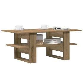 Mesa de centro madera ingeniería roble artesanal 102x55x42cm de , Mesas de centro - Ref: Foro24-855851, Precio: 52,56 €, Desc...