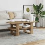 Mesa de centro madera ingeniería roble artesanal 102x55x42cm de , Mesas de centro - Ref: Foro24-855851, Precio: 53,64 €, Desc...
