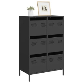 Aparador acero negro 68x39x101,5 cm de , Aparadores - Ref: Foro24-851220, Precio: 165,35 €, Descuento: %