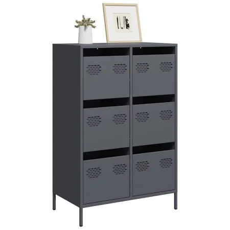 Aparador acero gris antracita 68x39x101,5 cm de , Aparadores - Ref: Foro24-851222, Precio: 126,82 €, Descuento: %