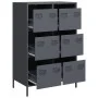 Aparador acero gris antracita 68x39x101,5 cm de , Aparadores - Ref: Foro24-851222, Precio: 126,82 €, Descuento: %