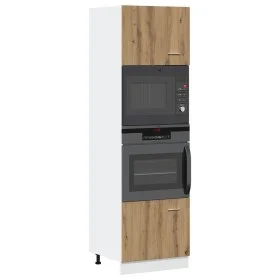 Armario microondas madera ingeniería roble artisan 60x57x207 cm de , Armarios de cocina - Ref: Foro24-856129, Precio: 192,39 ...