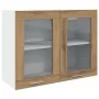 Armario colgante vidrio madera roble artisan 80x31x60 cm de , Armarios de cocina - Ref: Foro24-856120, Precio: 68,59 €, Descu...
