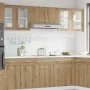 Armario colgante vidrio madera roble artisan 80x31x60 cm de , Armarios de cocina - Ref: Foro24-856120, Precio: 68,59 €, Descu...