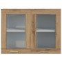 Armario colgante vidrio madera roble artisan 80x31x60 cm de , Armarios de cocina - Ref: Foro24-856120, Precio: 70,53 €, Descu...