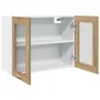 Armario colgante vidrio madera roble artisan 80x31x60 cm de , Armarios de cocina - Ref: Foro24-856120, Precio: 68,59 €, Descu...