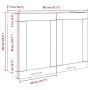 Armario colgante vidrio madera roble artisan 80x31x60 cm de , Armarios de cocina - Ref: Foro24-856120, Precio: 68,59 €, Descu...