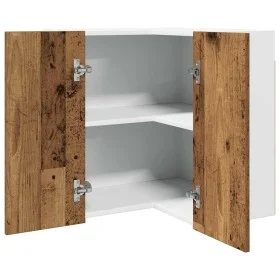 Armario colgante de esquina madera envejecida 57x57x60 cm de , Armarios de cocina - Ref: Foro24-856122, Precio: 78,84 €, Desc...