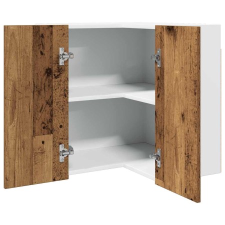 Armario colgante de esquina madera envejecida 57x57x60 cm de , Armarios de cocina - Ref: Foro24-856122, Precio: 79,44 €, Desc...