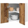 Armario colgante de esquina madera envejecida 57x57x60 cm de , Armarios de cocina - Ref: Foro24-856122, Precio: 79,44 €, Desc...
