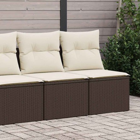 Set sofás jardín y cojines 4 pzas ratán sintético acacia marrón de , Conjuntos de jardín - Ref: Foro24-3325249, Precio: 113,5...