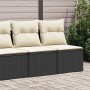Set sofás jardín y cojines 4 pzas ratán sintético acacia negro de , Conjuntos de jardín - Ref: Foro24-3325242, Precio: 109,87...