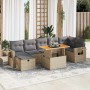 Set sofás jardín y cojines 5 pzas ratán sintético acacia beige de , Conjuntos de jardín - Ref: Foro24-3328039, Precio: 563,45...