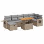 Set sofás jardín y cojines 5 pzas ratán sintético acacia beige de , Conjuntos de jardín - Ref: Foro24-3328039, Precio: 563,45...