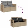 Set sofás jardín y cojines 5 pzas ratán sintético acacia beige de , Conjuntos de jardín - Ref: Foro24-3328039, Precio: 563,45...