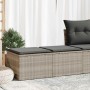 Set sofás jardín y cojines 2 pzas ratán sintético acacia gris de , Conjuntos de jardín - Ref: Foro24-3328665, Precio: 109,35 ...