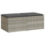 Set sofás jardín y cojines 2 pzas ratán sintético acacia gris de , Conjuntos de jardín - Ref: Foro24-3328665, Precio: 109,35 ...
