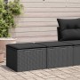 Set sofás jardín y cojines 2 pzas ratán sintético acacia negro de , Conjuntos de jardín - Ref: Foro24-3328678, Precio: 110,38...