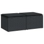 Set sofás jardín y cojines 2 pzas ratán sintético acacia negro de , Conjuntos de jardín - Ref: Foro24-3328678, Precio: 110,38...