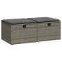 Set sofás jardín y cojines 2 pzas ratán sintético acacia gris de , Conjuntos de jardín - Ref: Foro24-3328673, Precio: 102,80 ...