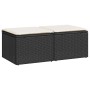 Set sofás jardín y cojines 2 pzas ratán sintético acacia negro de , Conjuntos de jardín - Ref: Foro24-3328659, Precio: 75,24 ...