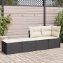 Set sofás jardín y cojines 2 pzas ratán sintético acacia negro de , Conjuntos de jardín - Ref: Foro24-3328659, Precio: 75,24 ...