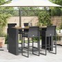 Set bar jardín sin cojines 5 pzas ratán sintético acacia negro de , Conjuntos de jardín - Ref: Foro24-3328891, Precio: 543,21...