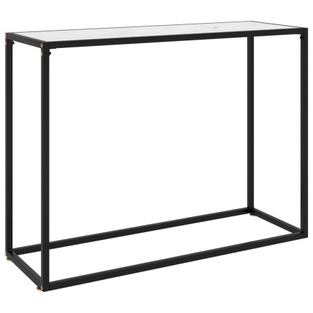 Mesa consola vidrio templado blanco 100x35x75 cm de vidaXL, Mesas auxiliares - Ref: Foro24-322813, Precio: 47,87 €, Descuento: %